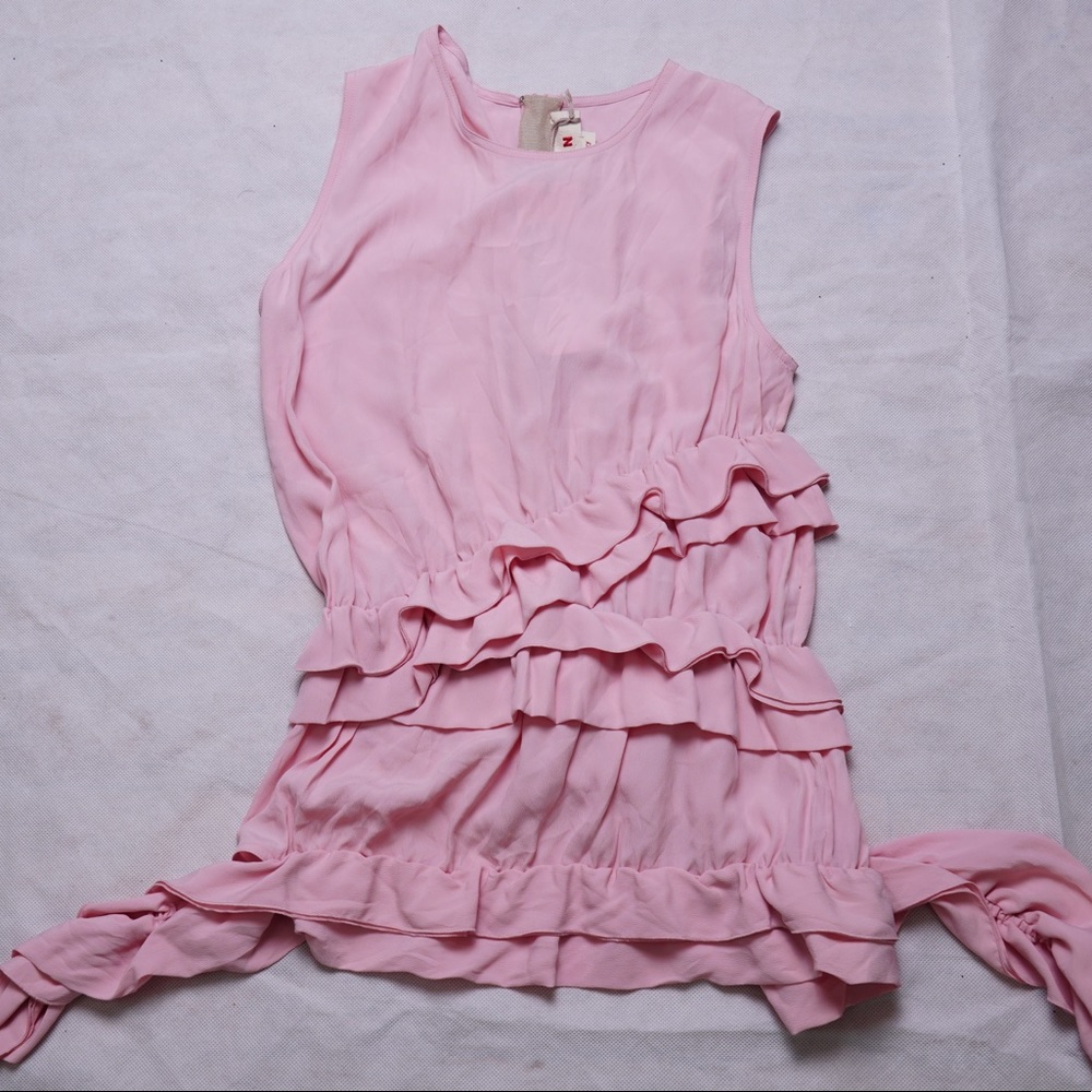 Marni asymmetrical ruffle top